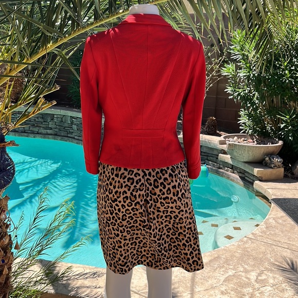 Fall Rustic Orange Red Twill Blazer - Picture 9 of 9